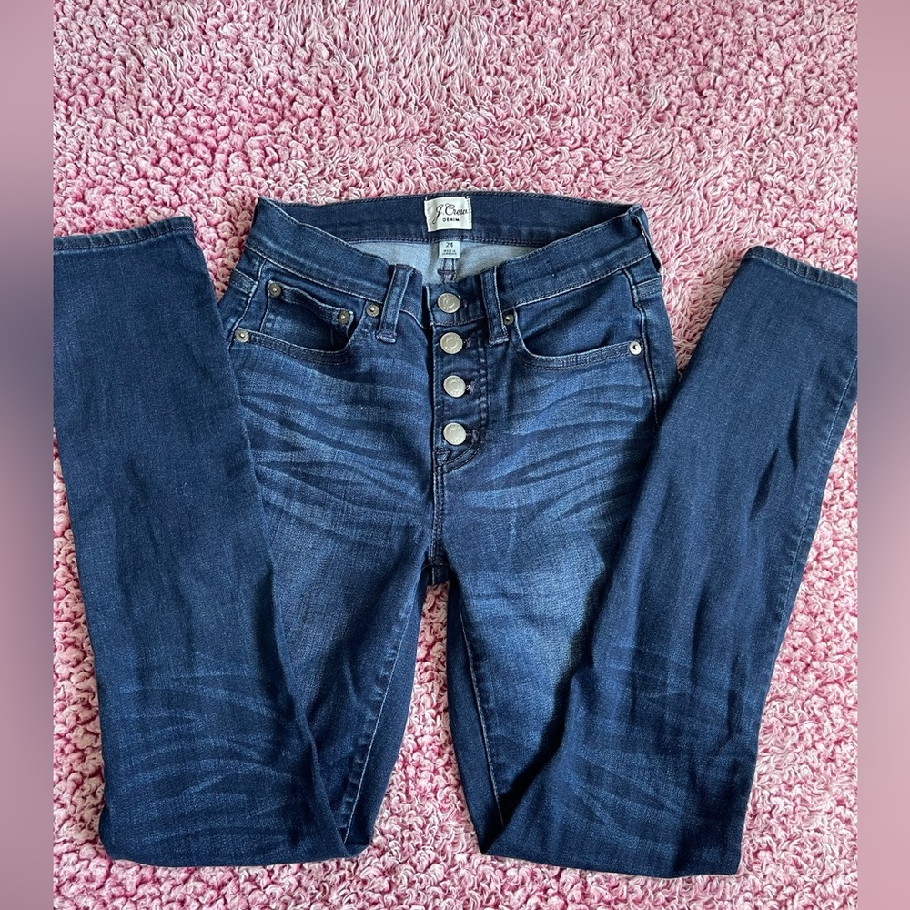 J.Crew Highwaist Skinny Jeans Buttons Size 24